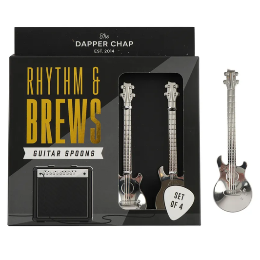 Rock on music guitar spoon set 4