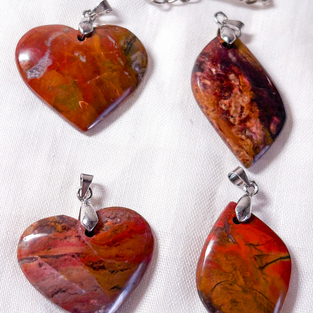 Jasper crystal pendant necklace