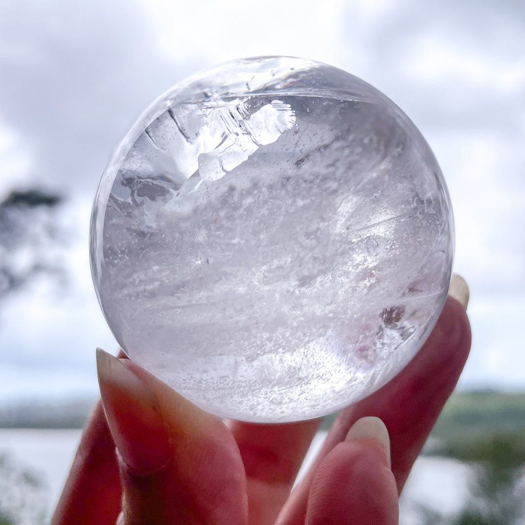 Clear Quartz polished sphere crystal ball