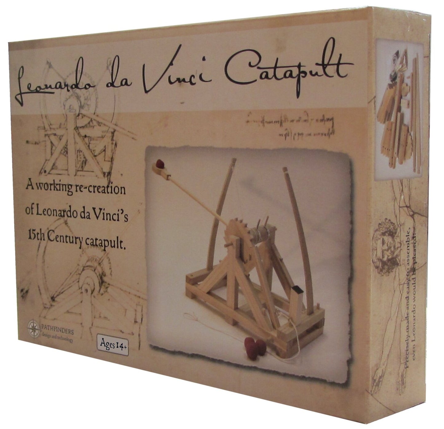 Da Vinci Catapult DIY Wooden puzzle Kit statue