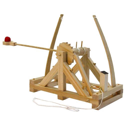 Da Vinci Catapult DIY Wooden puzzle Kit statue
