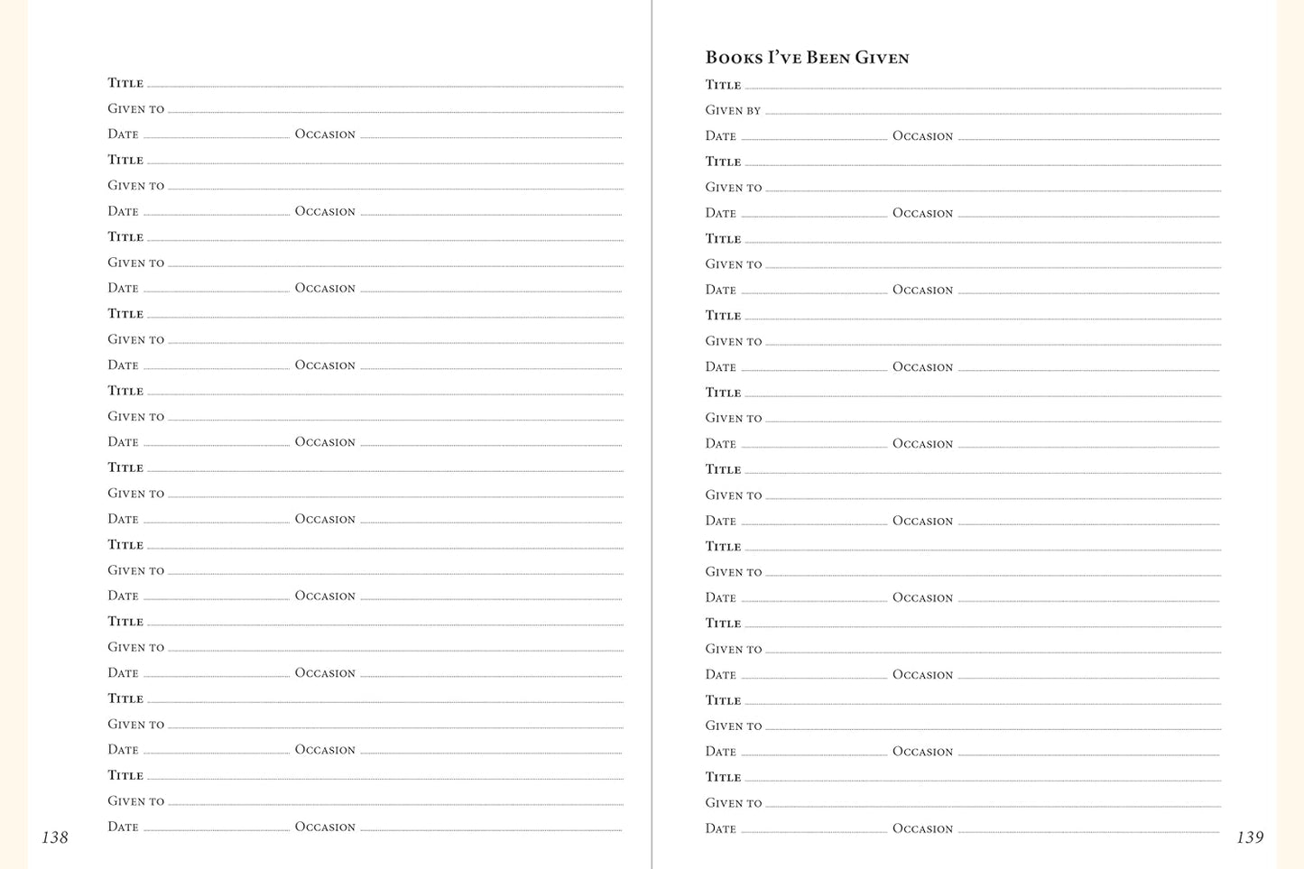 Book lovers record leather journal