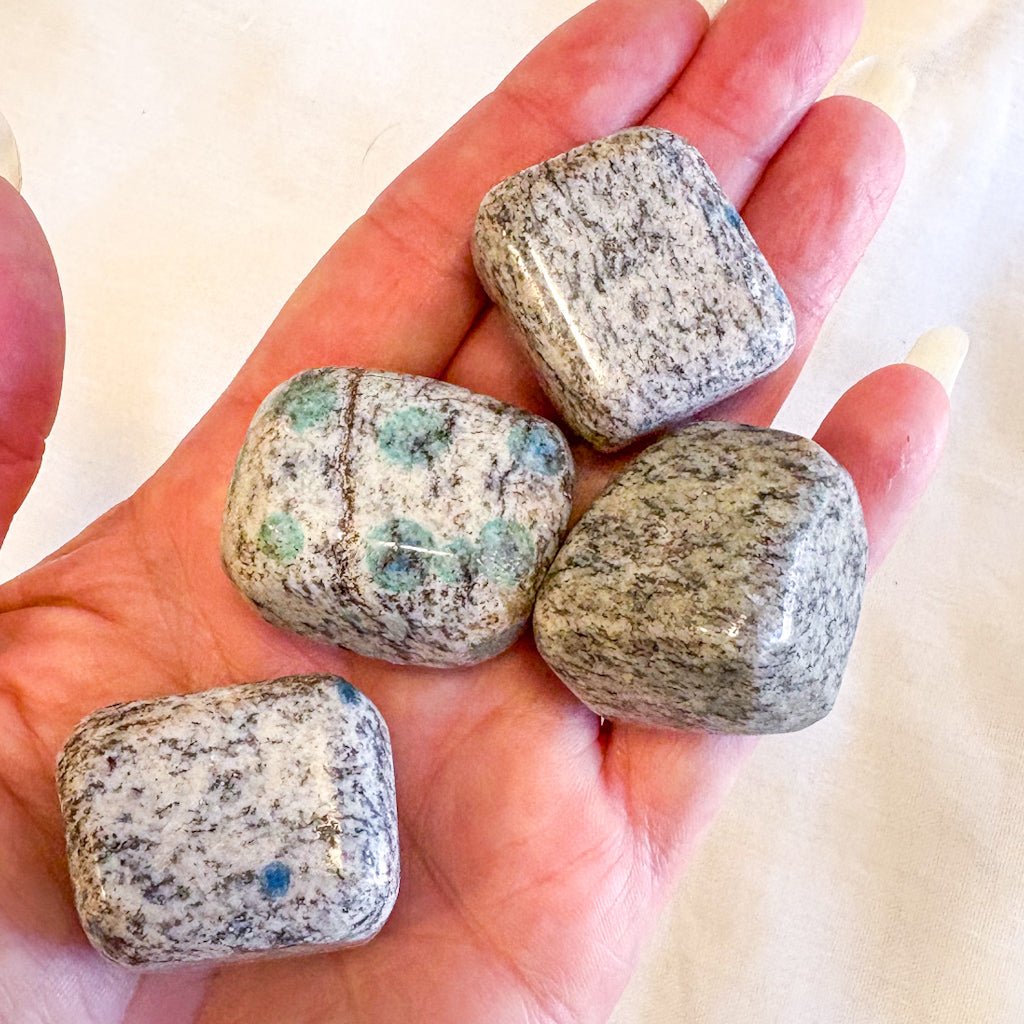 Raindrop Azurite crystal tumble stone