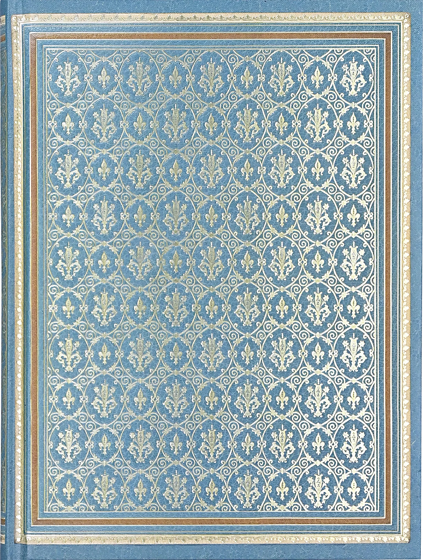 Fleurs de lis faux leather journal