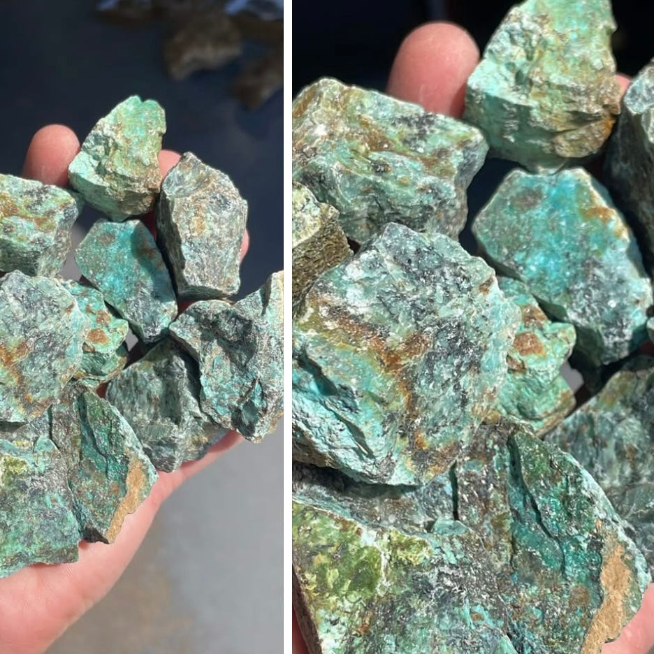 African turquoise rough crystal stone