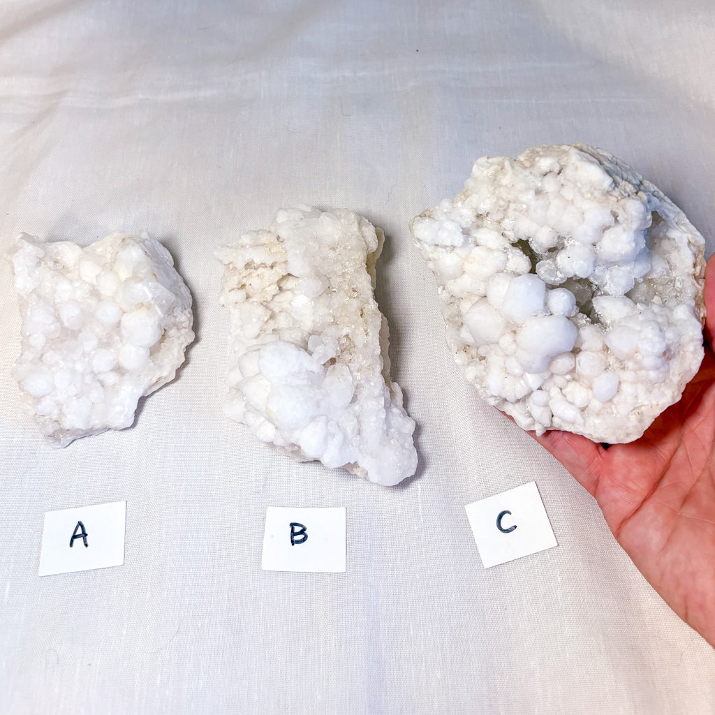 Snow quartz crystal cluster