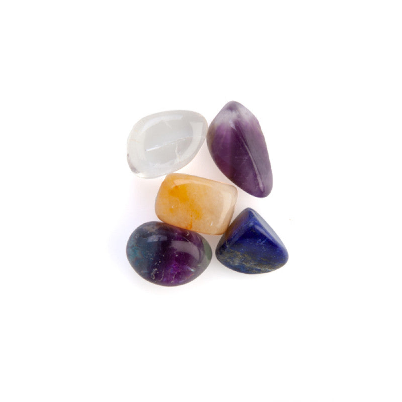 Tumble stone crystal set in bag