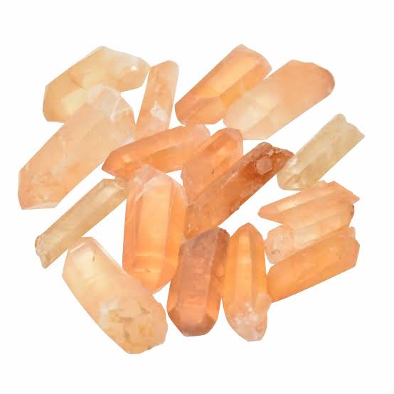 Tangerine quartz crystal rod