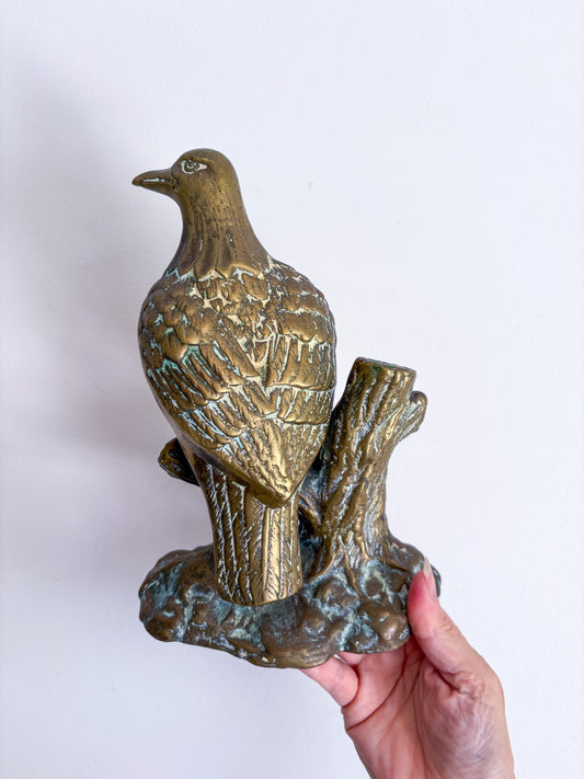 Antique brass eagle statue