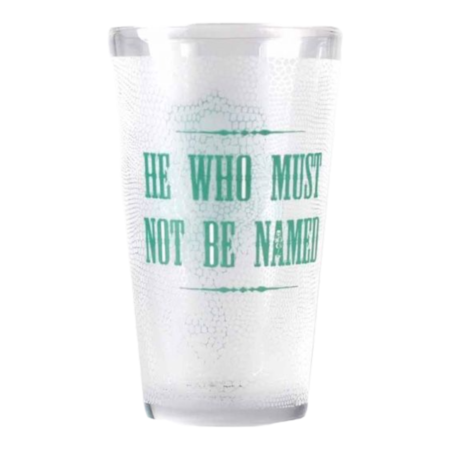 Harry Potter he who shall not be named glass tumbler