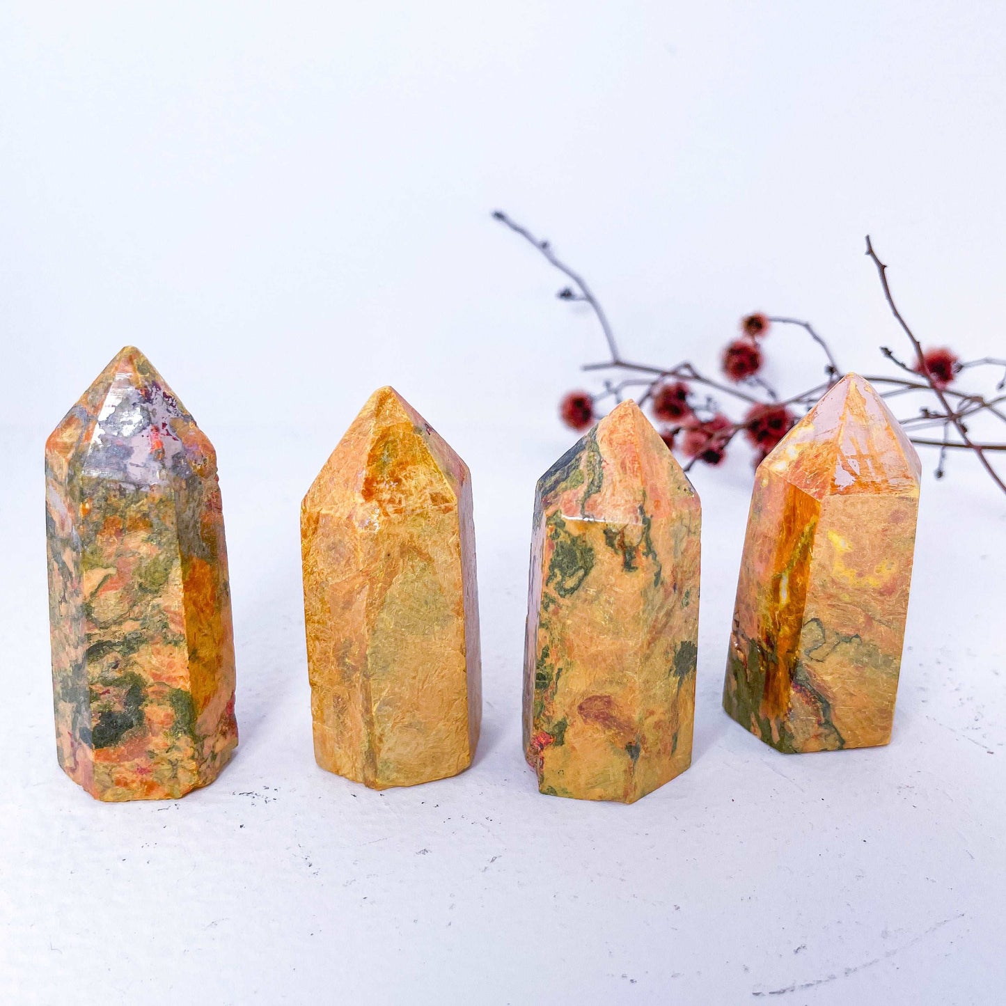 Bumblebee jasper crystal tower