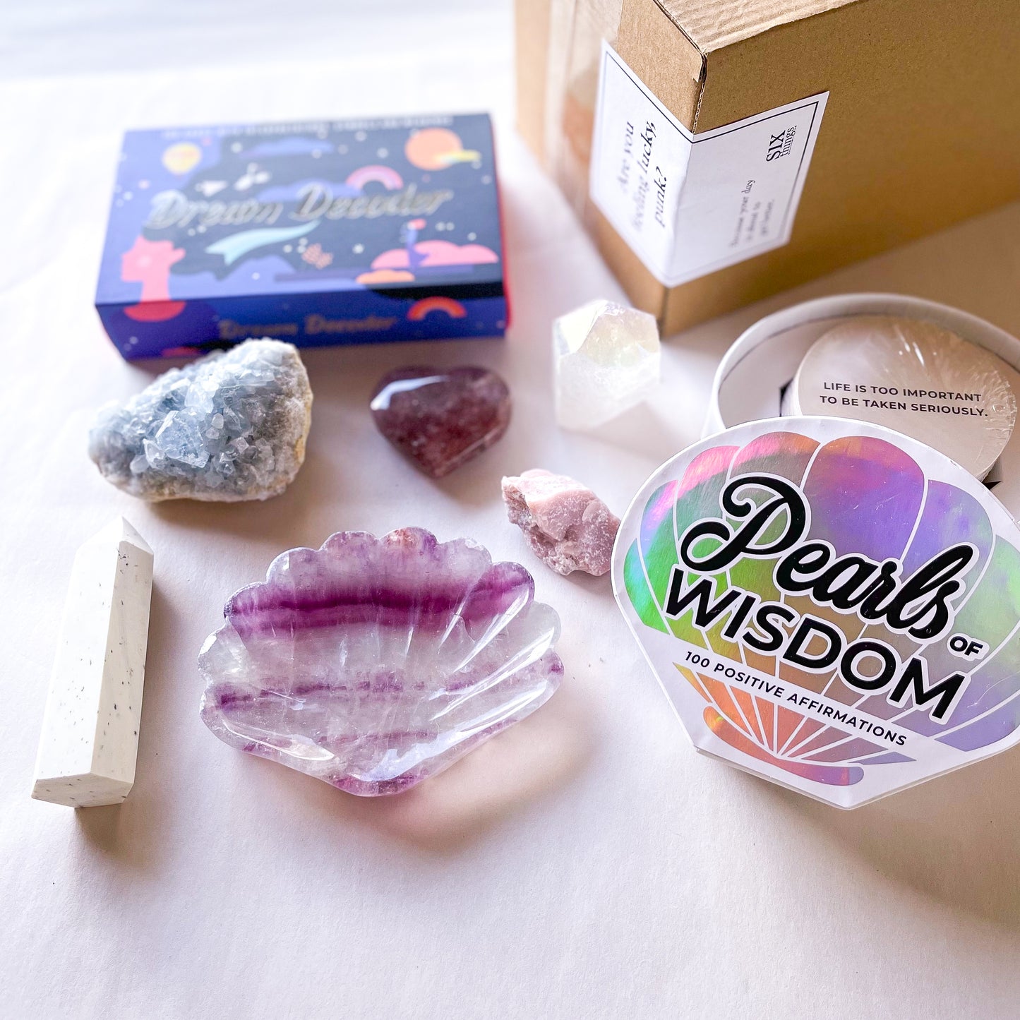 Crystals & good vibes subscription mystery gift box - monthly advent box