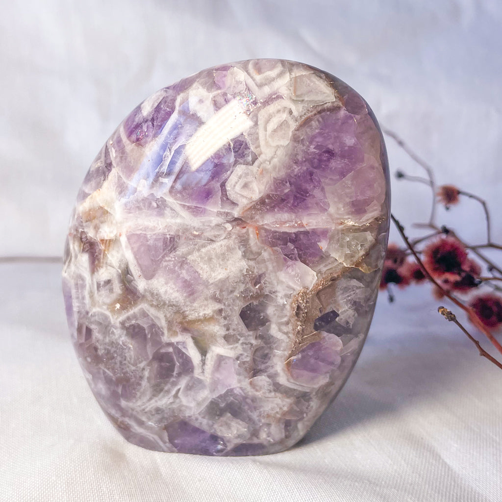 Amethyst crystal freeform statue