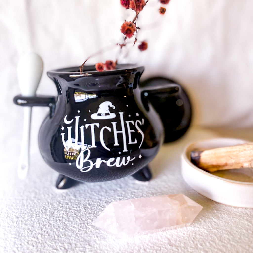 Cauldron mug Witches brew cup n spoon bowl pot