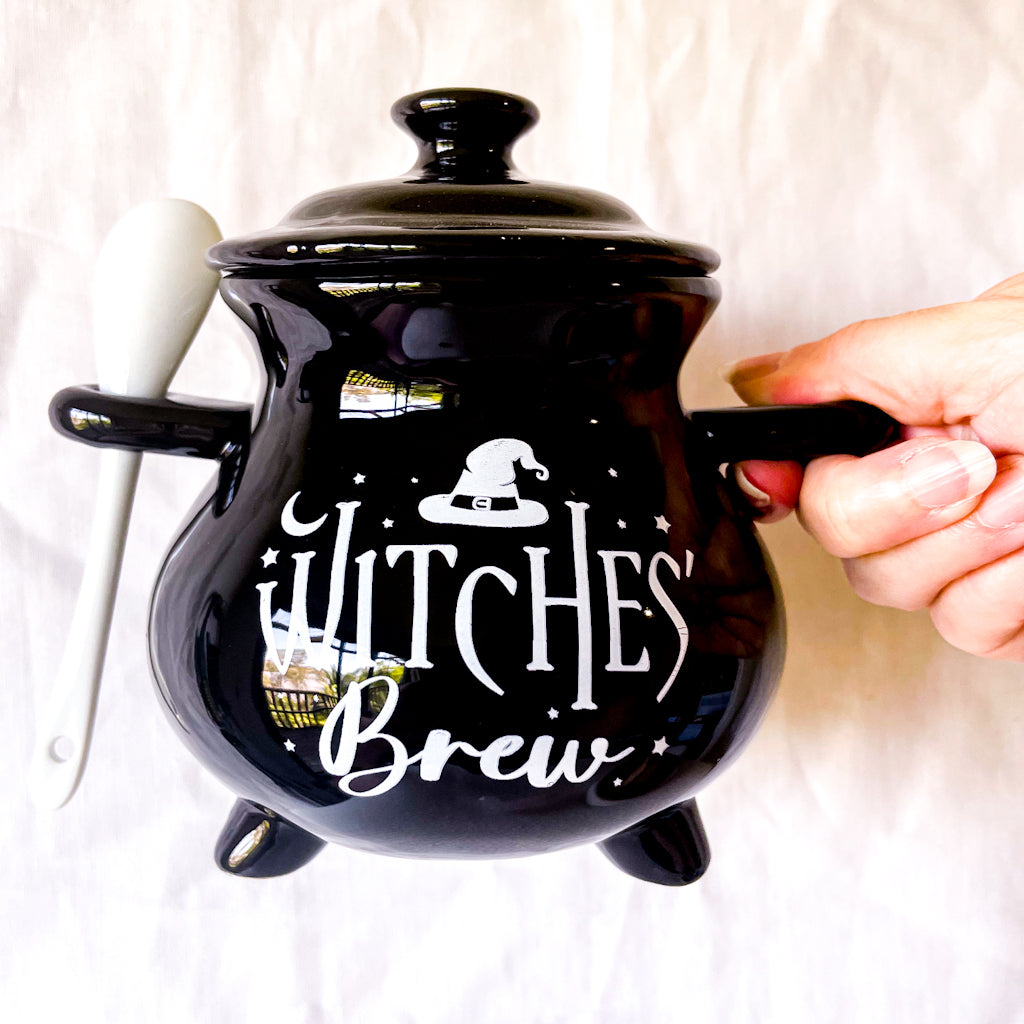 Cauldron mug Witches brew cup n spoon bowl pot