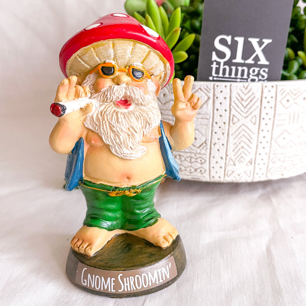 Stoned hippy garden gnome