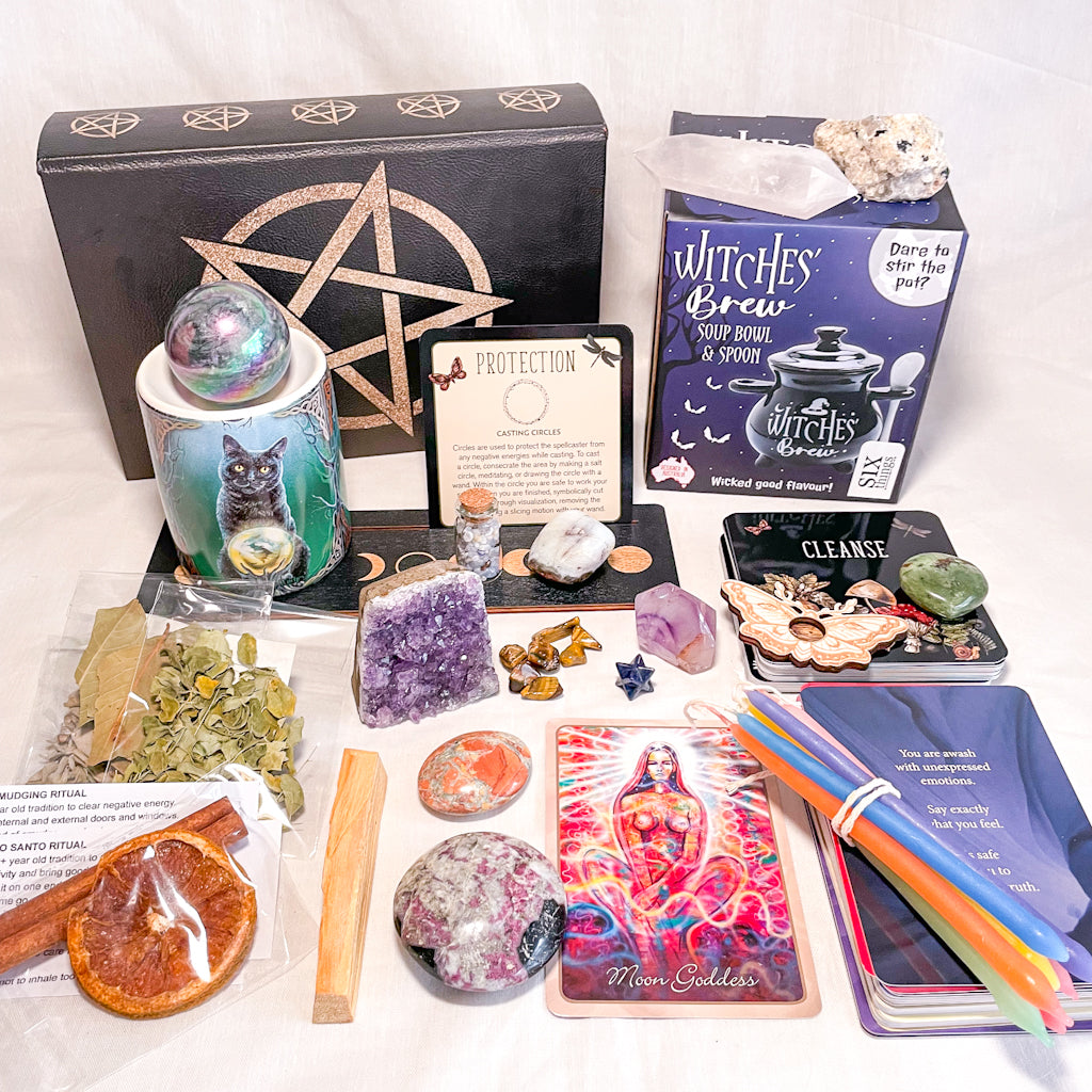 Eclectic witch / wiccan spells n crystals MYSTERY gift box