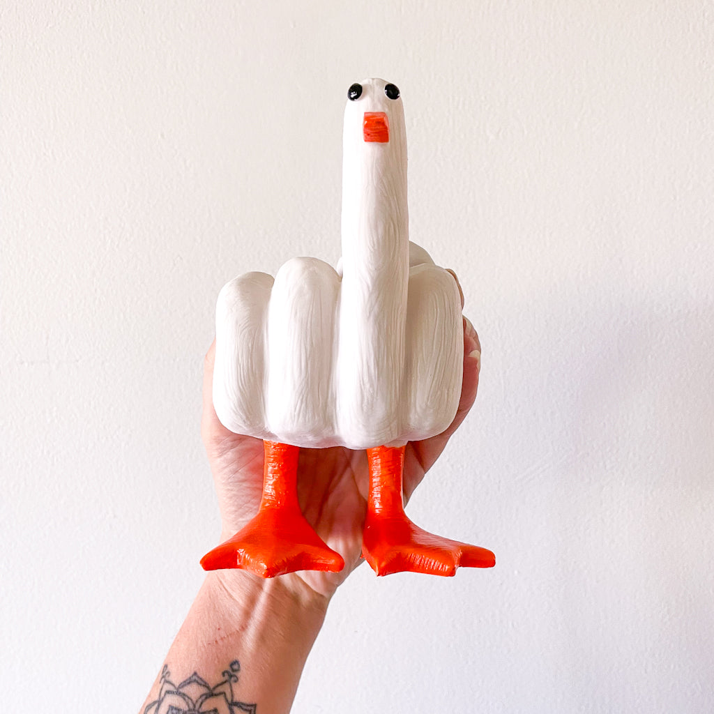 Fuk U Rude Finger Duck Off Statue – Six Things Shop Australia