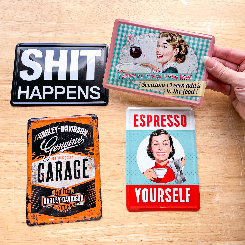 Fun / naughty tin signs