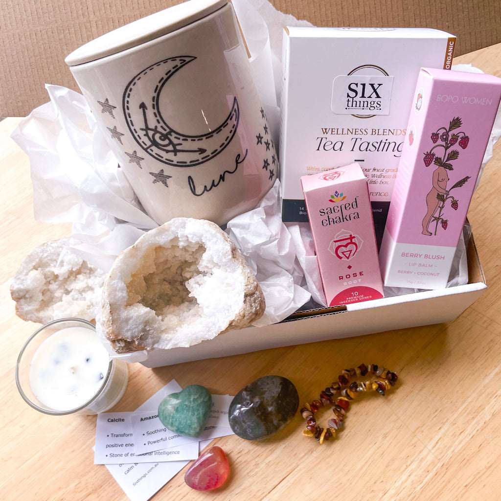 Crystals & good vibes subscription mystery gift box - monthly advent box