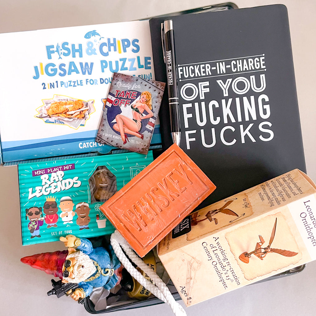 DUDE / Man cave / cave woman MYSTERY gift box