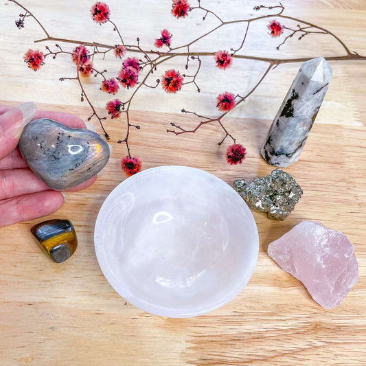 Crystal box - patience & healing / motherhood crystal pack - 6 crystal set