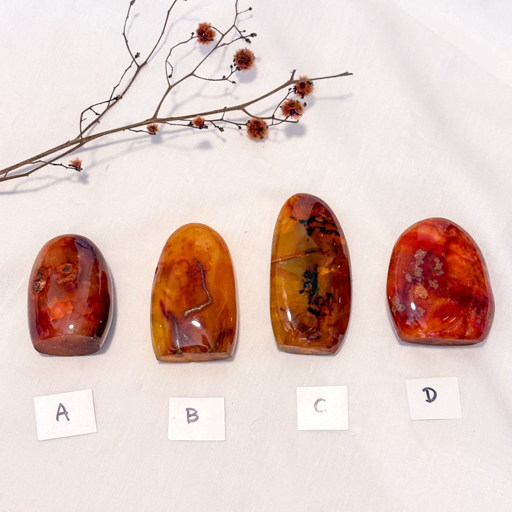 Carnelian crystal freeform statue S