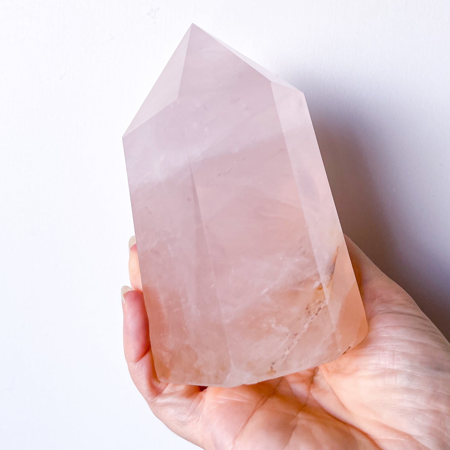 Rose Quartz crystal L tower 730g