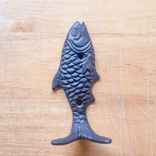 Fish vintage cast iron wall hook