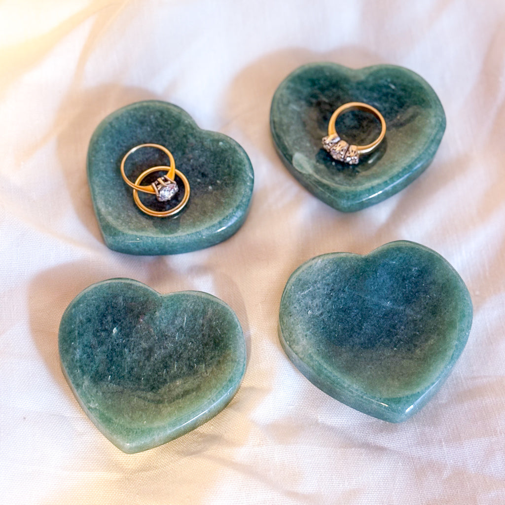 Green Aventurine Crystal Heart dish