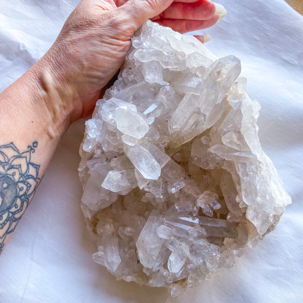 Clear quartz crystal point chunky cluster XL 1.9kg