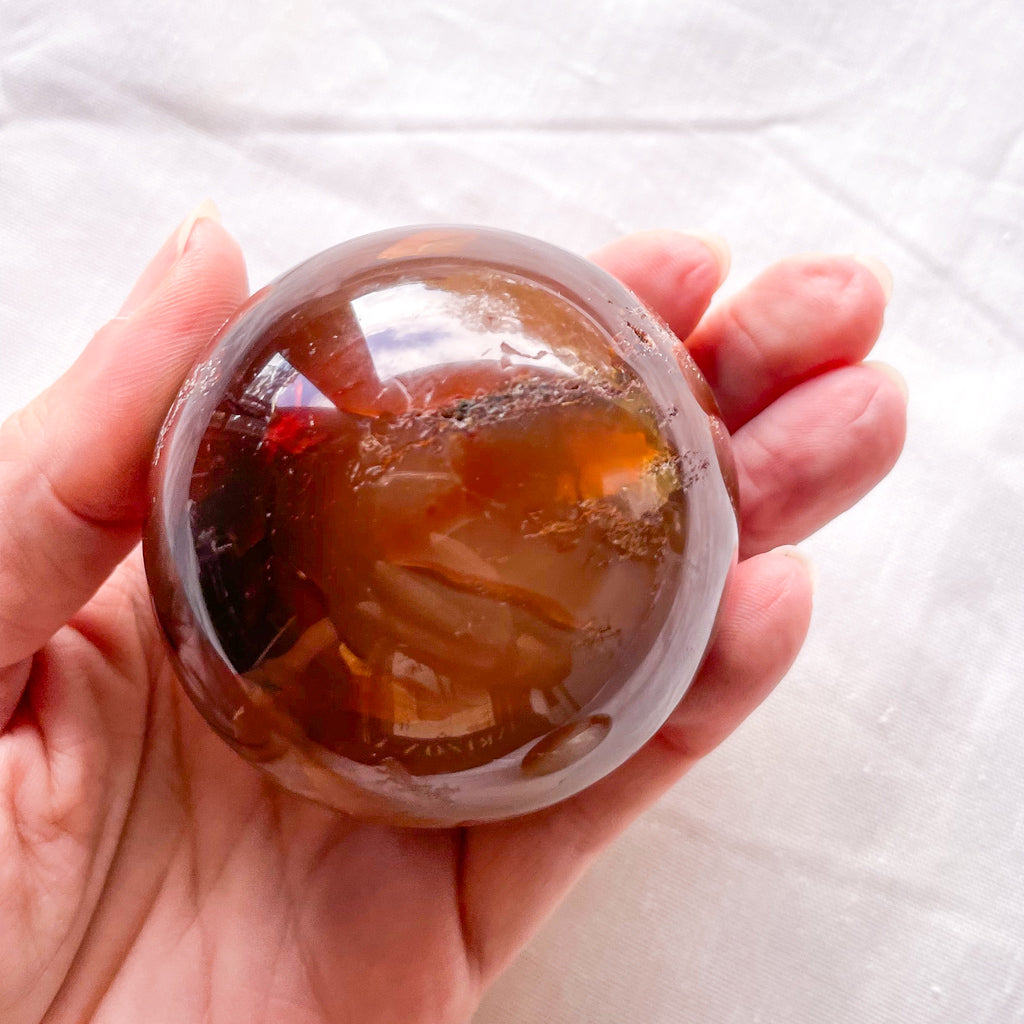 Carnelian crystal sphere M