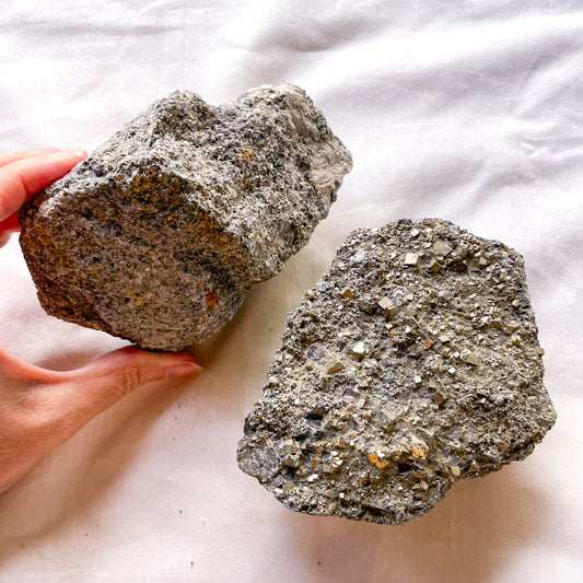 Pyrite healers gold crystal rough chunks XL