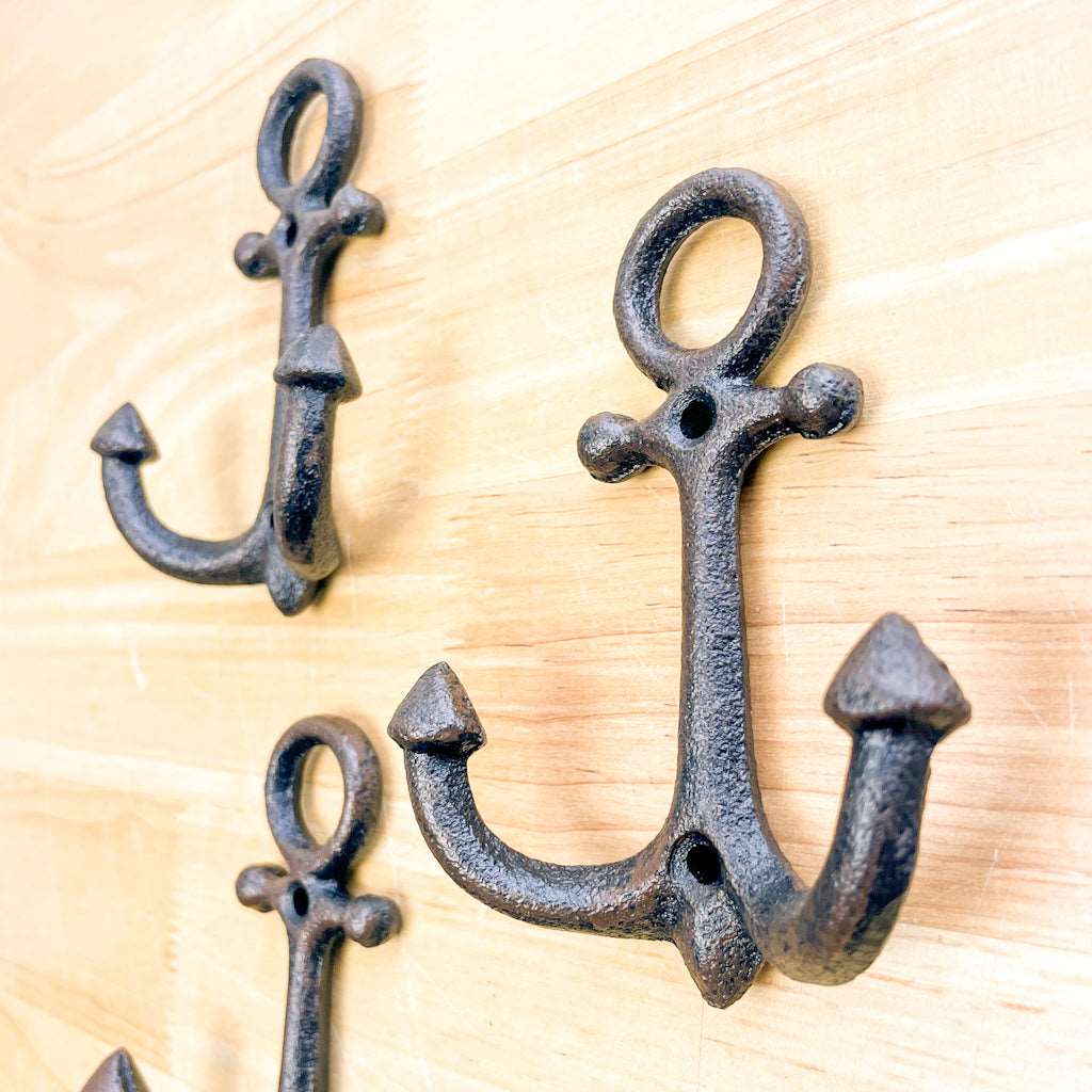 Anchor cast iron wall hook