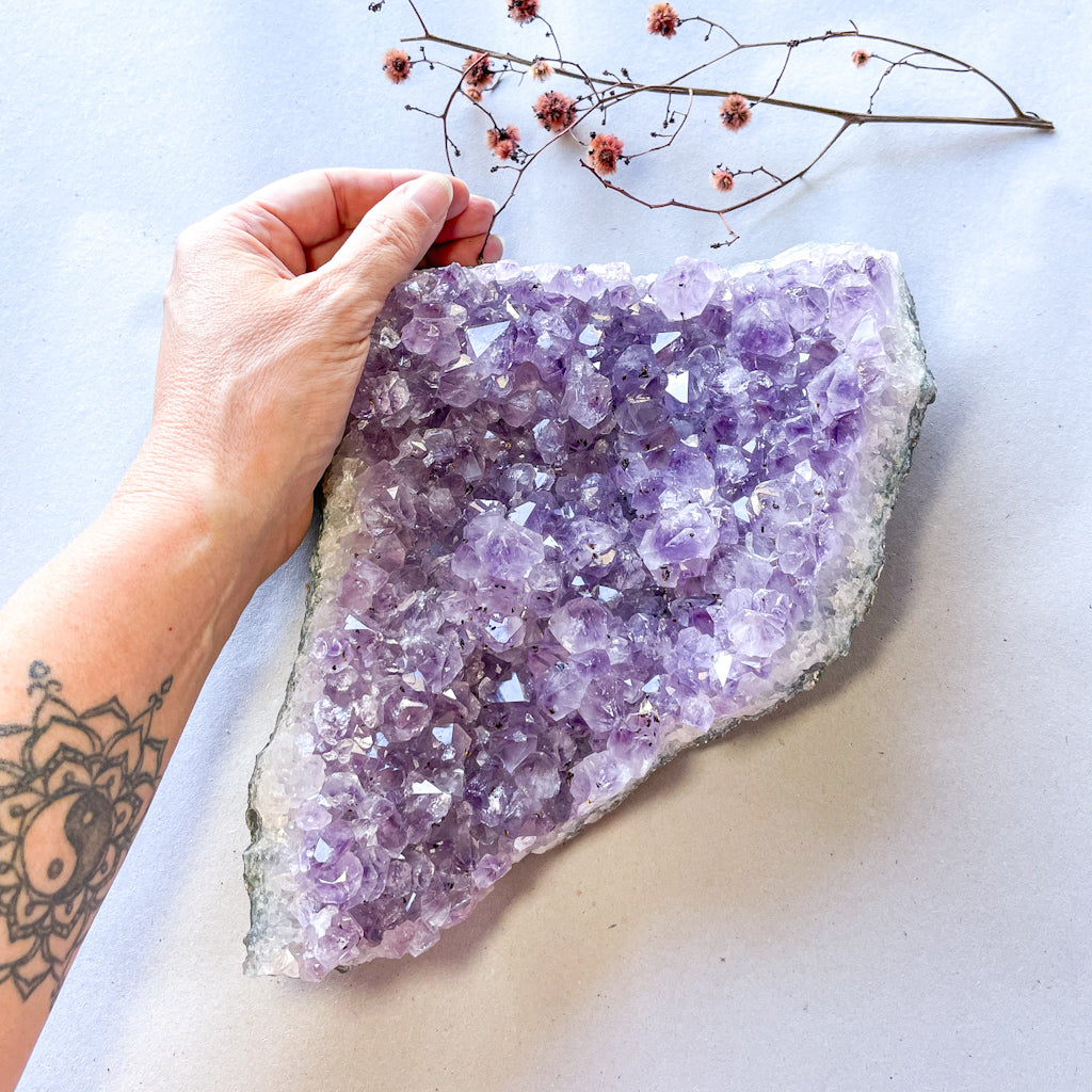 Amethyst crystal cluster XL display specimen 2kg
