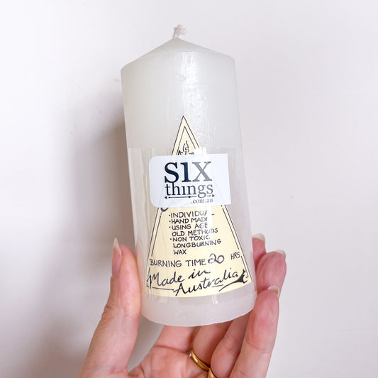 Non toxic unscented chuch pillar candle