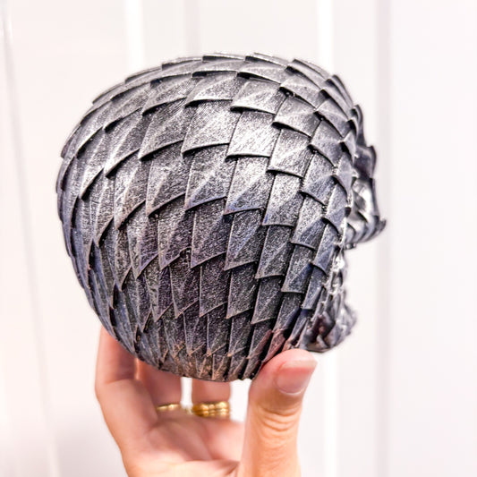 Arrow Skull silver statue