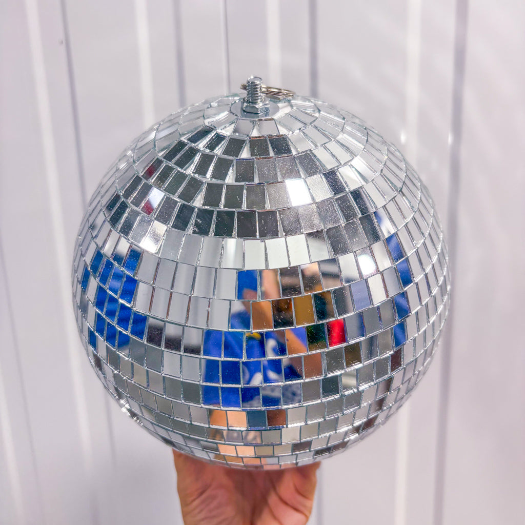 Disco mirror ball with motor spinner