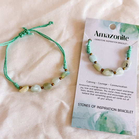 Amazonite crystal bracelet