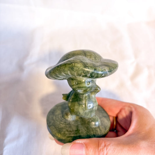 Serpentine Super Mario gamer mushroom crystal carving