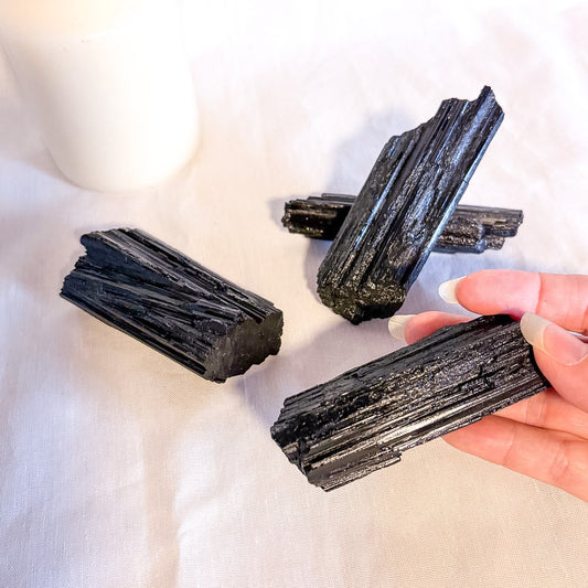 Black tourmaline crystal rod