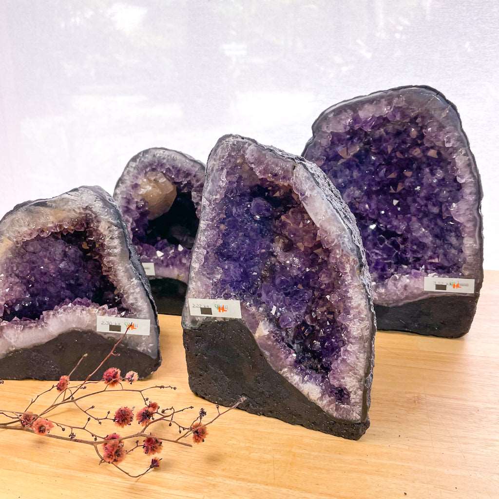 Amethyst crystal cluster geode cathedral cave