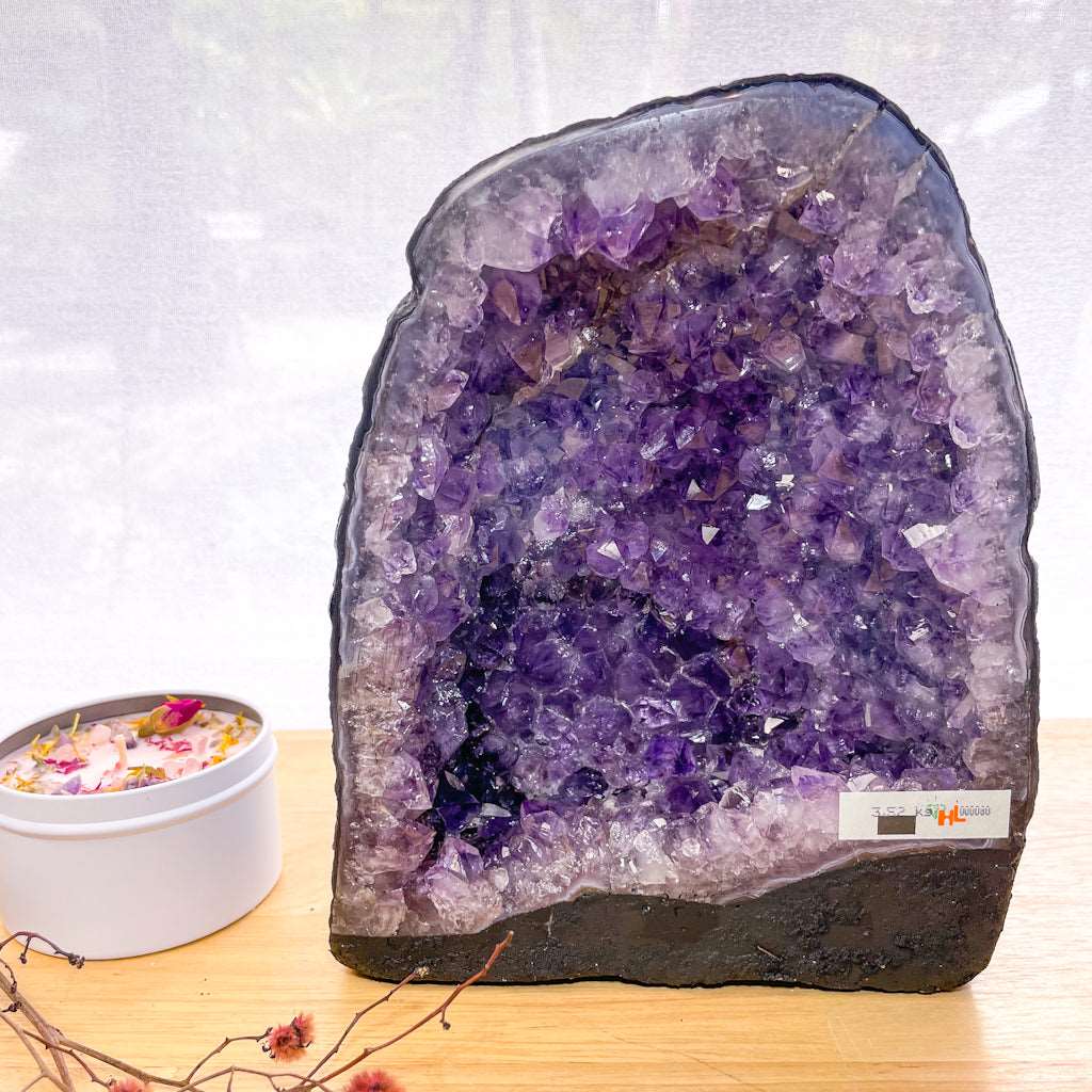 Amethyst crystal cluster geode cathedral cave