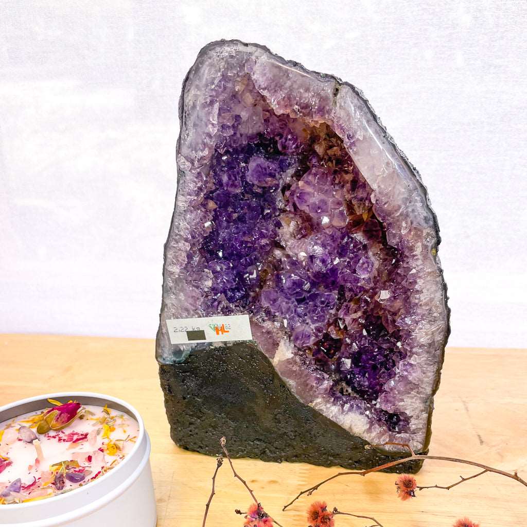 Amethyst crystal cluster geode cathedral cave