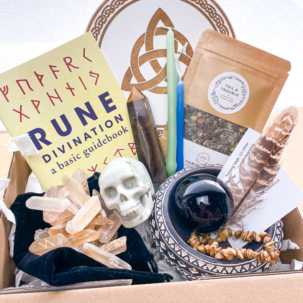 Eclectic witch / wiccan spells n crystals MYSTERY gift box