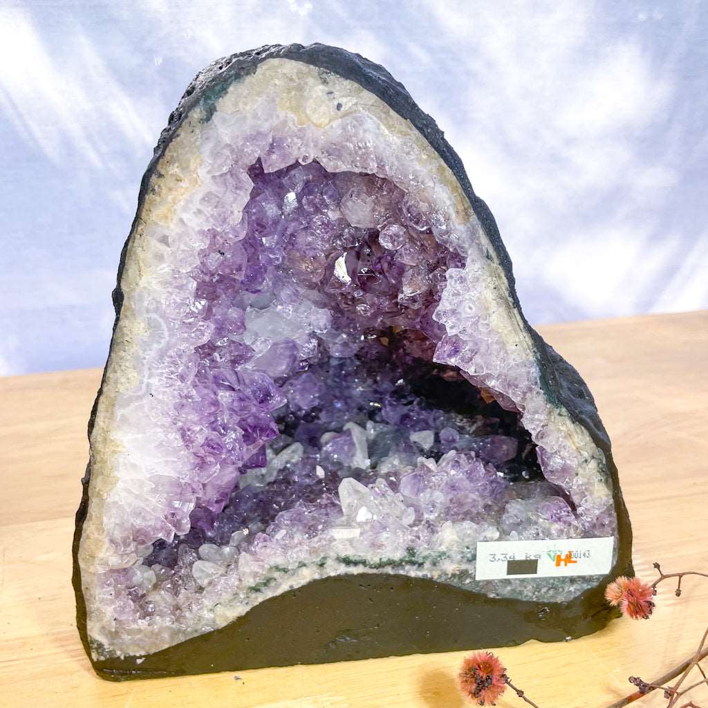 Amethyst crystal cluster geode cathedral cave