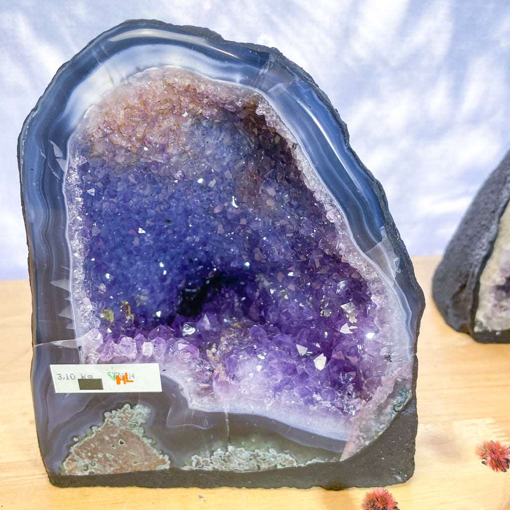 Amethyst crystal cluster geode cathedral cave