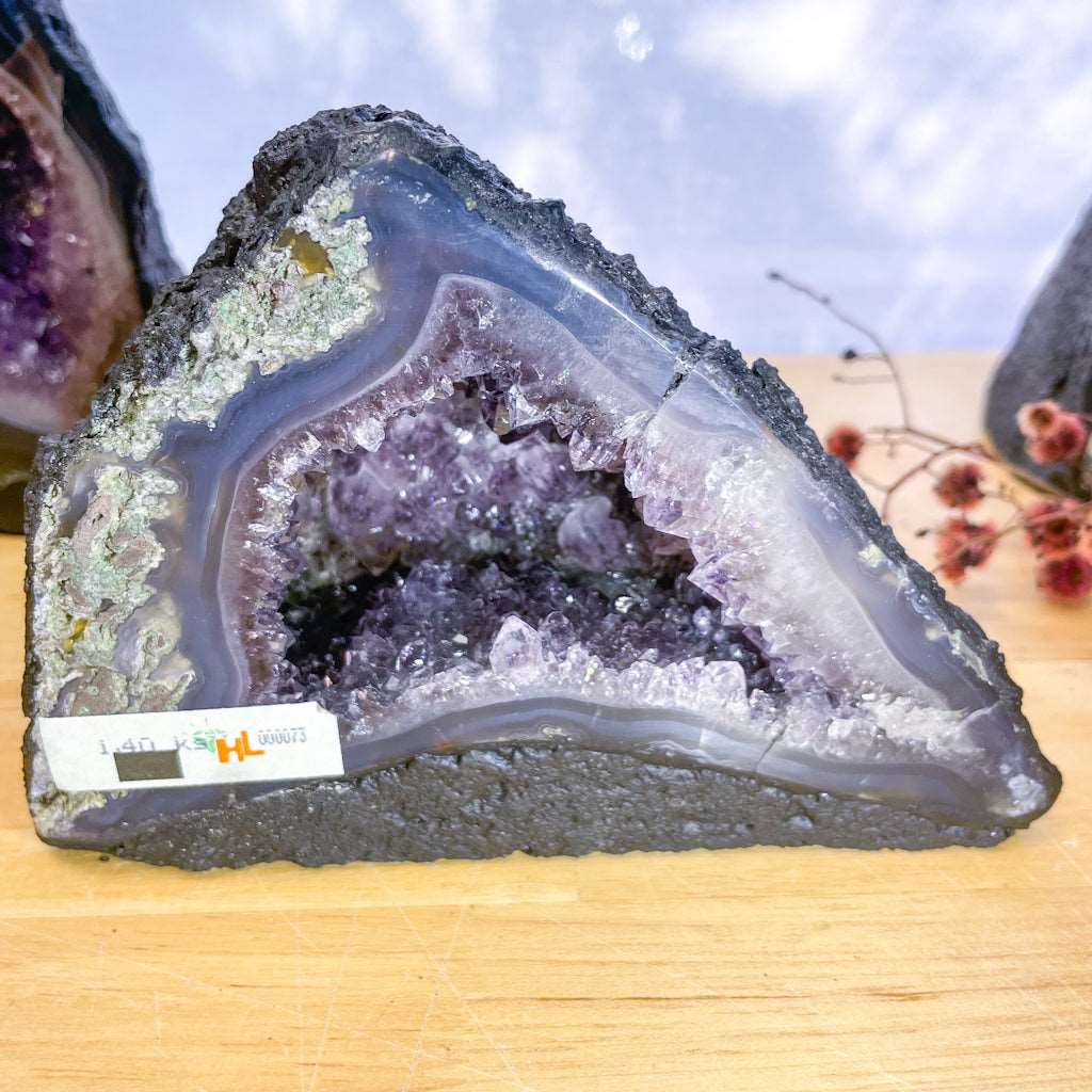 Amethyst crystal cluster geode cathedral cave