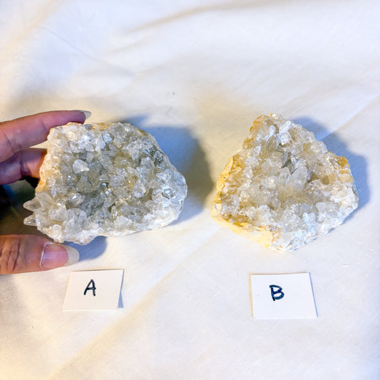 Dog tooth calcite crystal cluster