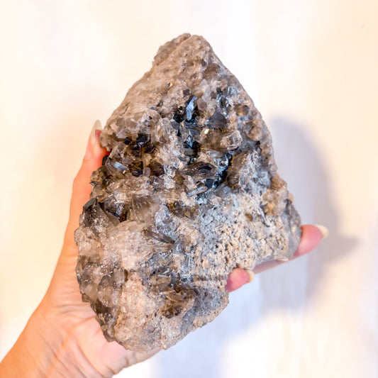 Smoky quartz crystal cluster 800g
